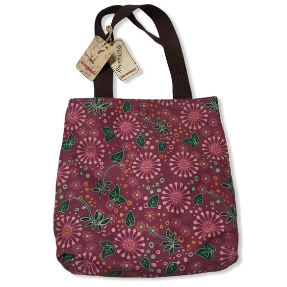 NWT Vintage 90’s Unionbay Canvas Paisley Tote Bag Reversible - Picture 2 of 7